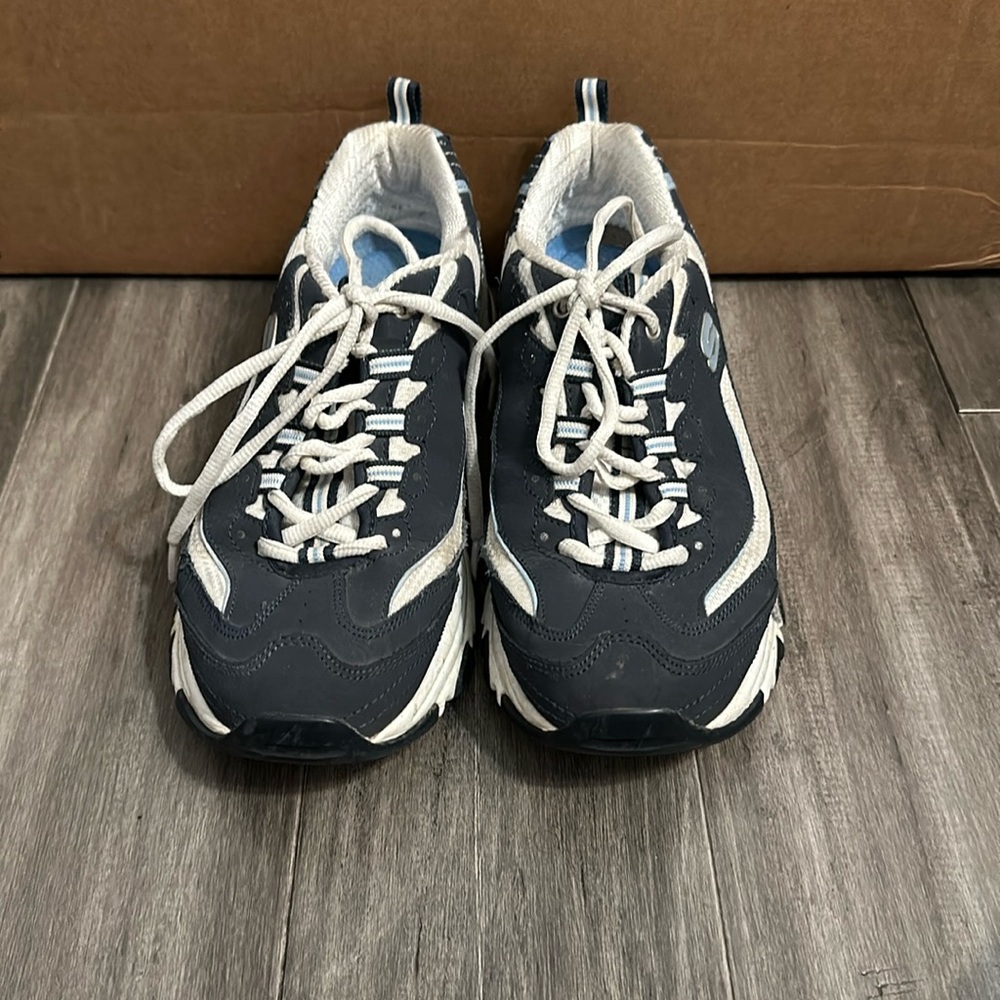 Skechers Tennis Shoes- navy and white